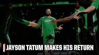 Jayson Tatum introduced in return to Boston Celtics | NBA on ESPN