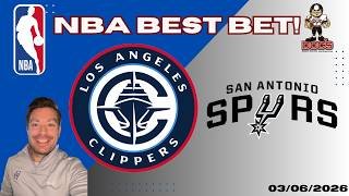 Los Angeles Clippers vs San Antonio Spurs NBA Picks and Predictions Today | Nolan's Best NBA Bets