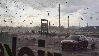 Video of an observed tornado going through Three Rivers