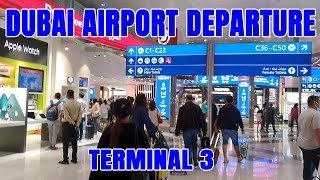 Dubai International Airport Terminal 3 Departure Guide & Walkthrough | Emirates Airline & VAT refund