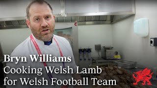 Bryn Williams cooks Welsh Lamb for the Welsh Football Team in Qatar