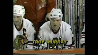 Troy Murray goal Nov. 9, 1988 Blackhawks Canadiens