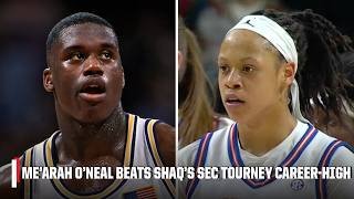 Me'Arah O'Neal surpasses her father Shaq's SEC Tournament career-high 🙌 | ESPN College Basketball