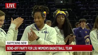 Watch send-off for LSU Women’s Basketball Team heading to SEC Tournament