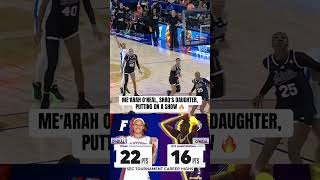 Me'Arah O'Neal has scored more points than her father, Shaq, in the SEC tournament 🔥