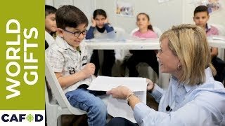 Julie Etchingham – Learning to read and write World Gifts | CAFOD