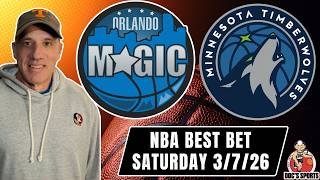 Saturday NBA Best Bet - Magic vs Timberwolves 3/7/26 NBA Picks and Predictions | Jason Sharpe