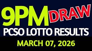 Lotto Result Today 9pm draw March 07, 2026 Saturday PCSO