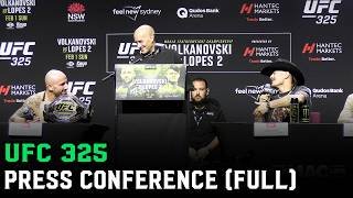 UFC 325: Alex Volkanovski Gets Crazy Australian Crowd | Press Conference