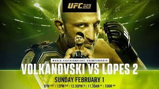 UFC 325 LIVE VOLKANOVSKI VS LOPES 2 LIVESTREAM & FULL FIGHT COMPANION