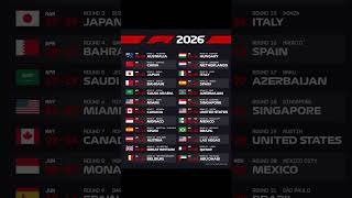 The F1 2026 Calendar! 🗓️ #f1