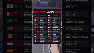 2026 F1 Calendar revealed! #schedule #formula1