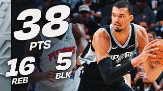 Victor Wembanyama (38 PTS & 16 REB) DOMINATES Pistons | March 5, 2026
