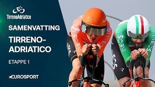 ARENSMAN STERK tijdens OPENINGSTIJDRIT | Tirreno-Adriatico 2026 | Samenvatting Etappe 1
