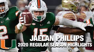 Jaelan Phillips 2020 Regular Season Highlights | Miami DL