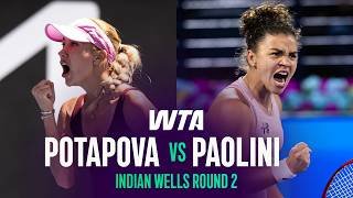 Anastasia Potapova vs. Jasmine Paolini | 2026 Indian Wells Round 2 | WTA Match Highlights