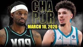 Charlotte Hornets vs Portland Trail Blazers Full Game Highlights – March 10, 2026 | NBA Season