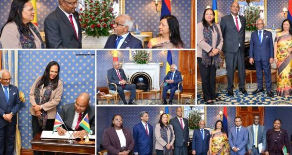 Visite d’État dans le cadre de la fête de l’Indépendance : Le président des Seychelles rend une visite de courtoisie au président Gokhool