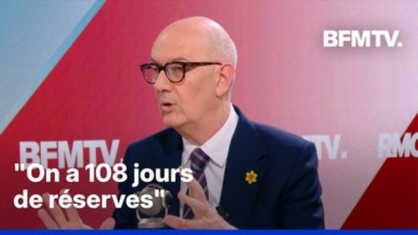 Stocks strat&eacute;giques de p&eacute;trole: "On a 108 jours de r&eacute;serves", selon Roland Lescure, ministre de l'Economie et des Finances : Actualit&eacute;s - Orange