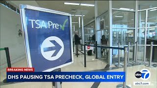 DHS suspends TSA PreCheck and Global Entry amid partial government shutdown