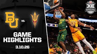 Baylor vs. Arizona State Highlights | 2026 Phillips 66 Big 12 Men’s Basketball Tournament