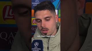 Pedro Neto says sorry after pushing over a ball boy in Chelsea’s game against PSG 🤝