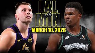 Los Angeles Lakers vs Minnesota Timberwolves Full Game Highlights – March 10, 2026 | NBA Season