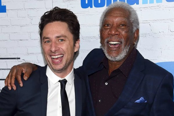 Zach Braff Says Morgan Freeman Became His ’Voicemail’ After Losing a Bet