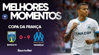 SHOW DO MARSEILLE! Greenwood Brilha - Melhores Momentos FC Bayeux 0 x 9  Olympique Marseille