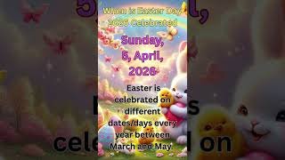 When is Easter Day 🐰 2026 Celebrated - Easter Day 2026 📅 Calendar 365 📅 #shorts