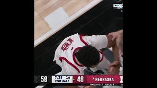 Oscar Cluff gets up for the rejection vs. Nebraska | Purdue Basketball