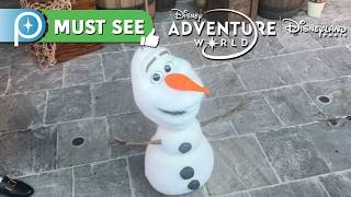 ☃️ Self-roaming Olaf animatronic in World of Frozen at Disney Adventure World  Disneyland Paris 2026