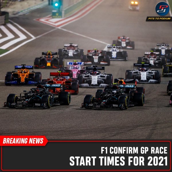F1 have confirmed race start times for 2021 season. The G...