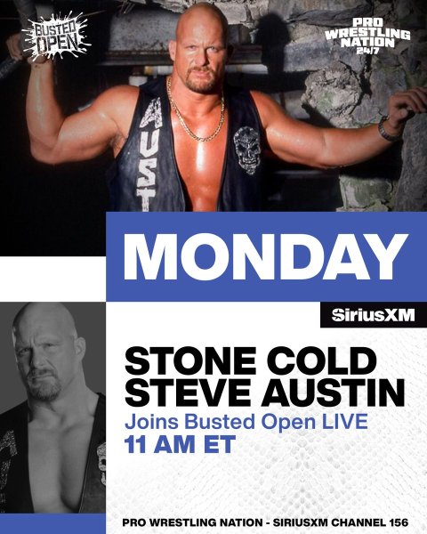 Stone Cold Steve Austin Appearing On Busted Open Live On 3:16 Day