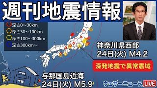 【週刊地震情報】神奈川県西部で深発地震 関東平野の広範囲で揺れ (2023.10.29)