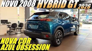 NOVO PEUGEOT 2008 GT HYBRID GANHOU NOVA COR AZUL OBSESSION - Baixou 22 mil reais. Hora de comprar?