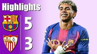 Barcelona vs Sevilla 5-3 - All Goals & Highlights - 2026