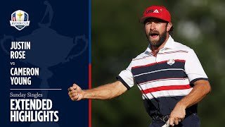 Cameron Young vs Justin Rose Extended Highlights | Sunday Singles | 2025 Ryder Cup