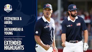 Fitzpatrick/Aberg vs DeChambeau/Young Extended Highlights | Saturday Foursomes | 2025 Ryder Cup