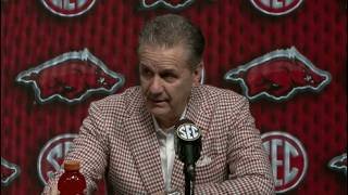 John Calipari, Darius Acuff, Trevon Brazile Press Conference: Arkansas 82, Oklahoma 79