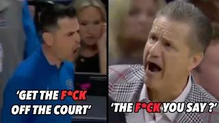 John Calipari, Todd Golden HEATED Altercation After Golden Tells Cal "GET THE F**K OFF THE COURT"