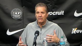 Razorbacks Head Coach John Calipari after #17 Arkansas defeats #16 Texas Tech in Dallas