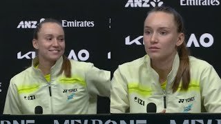 Слова Елены Рыбакиной после победы в финале Australian Open против Соболенко