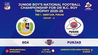 Goa vs Punjab | Dr. B.C. Roy Trophy 2025-26 | Group A | Live from Amritsar
