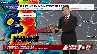 Tracking severe weather: Tornado warning issued