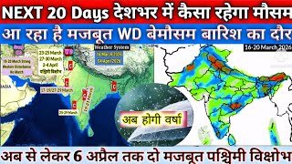 Next 20 Days Weather System RainFall Temperature Analysis 16 March 2026 Update. 