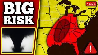 🔴 BREAKING TORNADO OUTBREAK COVERAGE - Large Tornadoes Possible With LIVE Storm Chasers...