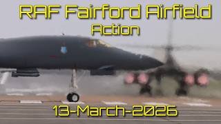 EPIC Day at RAF Fairford! B-1B Lancers(Bones) Take Off + 3 B-52H (Buffs) Arrivals | 13 March 2026