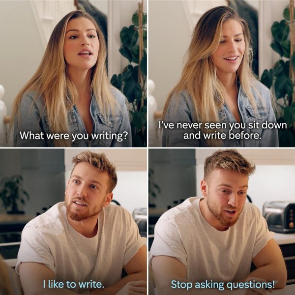 When your partner’s new isolation ⁠
hobby is completely o...