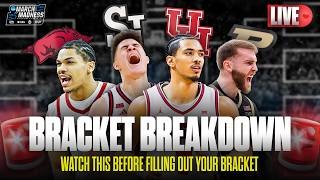 March Madness Full Bracket Breakdown LIVE 🚨 | Real-time advice, expert picks for every game ✅
